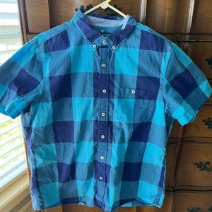American Eagle Outfitters boys size Large slim fit shirt sleeve button down